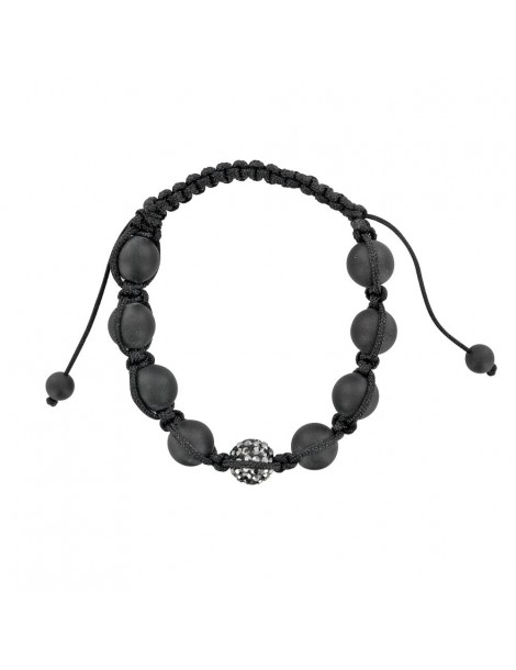 Bracelet shamballa cordon noir avec boule cristal et argile noir 888402 Laval 1878 29,90 €