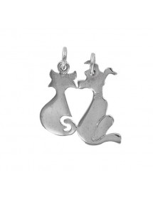 Rhodium silver pendant - cat and separable dog 3161062 Laval 1878 34,00 €