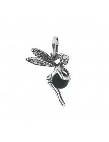 Pendentif petite elfe argent avec une boule teintée Onyx noir 316991 Laval 1878 28,00 €