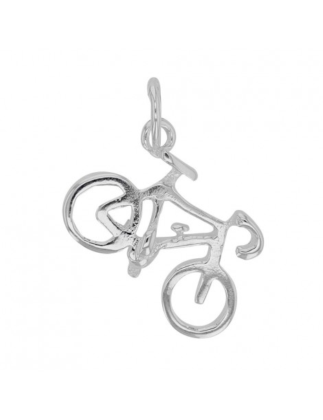 Pendentif vélo de course en argent 925/1000