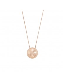 Collier en forme de demi boule en acier rose 31710269R One Man Show 24,90 €