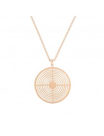 Pink steel target shaped necklace 31710262R One Man Show 36,00 €