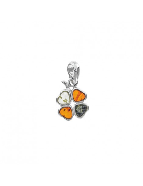 Flower pendant in the shape of amber hearts 31610226RH Nature d'Ambre 24,00 €