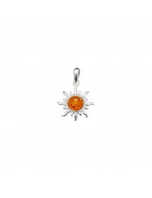 Pendentif argent et ambre en forme de soleil 3160254 Nature d'Ambre 42,00 €