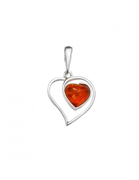 Pendentif double cœurs en ambre et argent 3160473 Nature d'Ambre 34,00 €