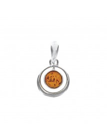 Round pendant with pendant amber stone and silver 3160481 Nature d'Ambre 26,00 €