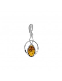 Pendentif ambre encerclé d'argent rhodié 3160851RH Nature d'Ambre 26,90 €