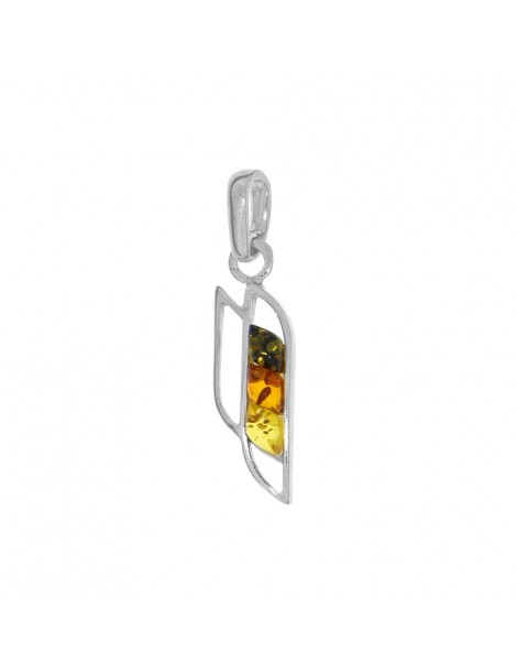 Openwork pendant with 3 stones in amber and silver 3160859RH Nature d'Ambre 20,00 €