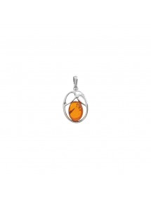 Pendentif arrondi ajouré en argent rhodié et ambre 31610231RH Nature d'Ambre 46,00 €