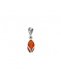 Oval stone pendant of amber wrapped in silver 3160486 Nature d'Ambre 23,00 €