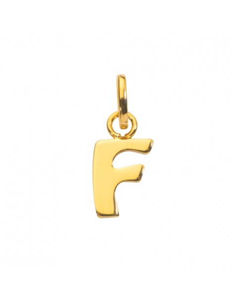 Gold plated pendant capital letter F