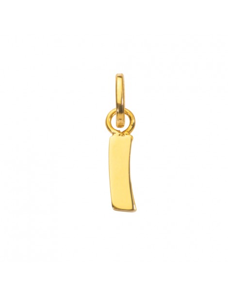 Gold plated pendant capital letter I