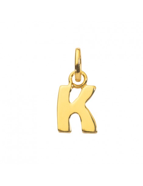 Gold plated pendant capital letter K