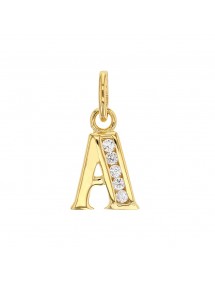 Pendentif initiale en plaqué or et oxydes de zirconium - Lettre A 3260213A Laval 1878 23,00 €