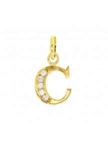 Pendentif initiale en plaqué or et oxydes de zirconium - Lettre C 3260213C Laval 1878 23,00 €