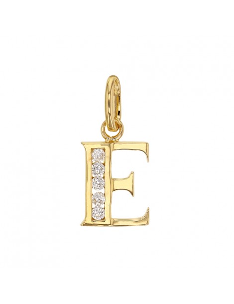 Pendentif initiale en plaqué or et oxydes de zirconium - Lettre E 3260213E Laval 1878 23,00 €