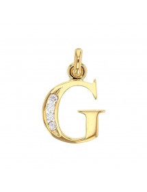 Initial pendant in gold plated and zirconium oxides - Letter G 3260213G Laval 1878 23,00 €