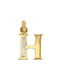 Initial pendant in gold plated and zirconium oxides - Letter H 3260213H Laval 1878 23,00 €