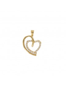 Colgante corazón decorado con medio óxidos de circonio dorado 3260160 Laval 1878 36,00 €