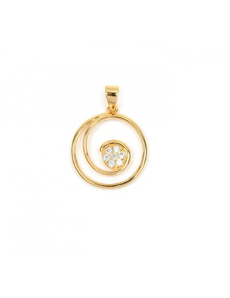 Pendentif spirale plaqué or avec oxydes de zirconium au centre 3260189 Laval 1878 26,90 €