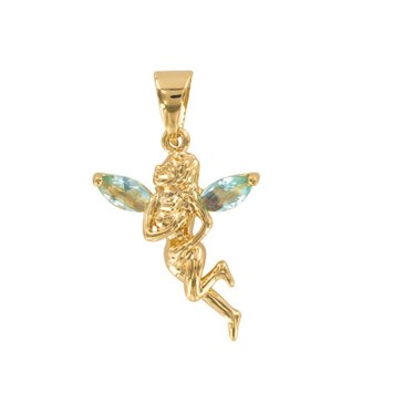 Fairy pendant from the front with blue sky tinted zirconium oxides 3260186 Laval 1878 22,00 €