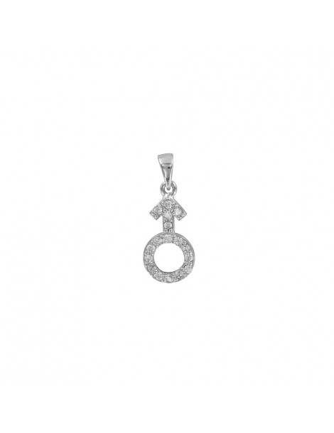 Männlicher Symbol Anhänger in Rhodium Silber und Zirkonoxiden 31610139 Laval 1878 28,00 €