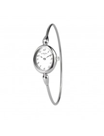 Montre tour de bras dame argentée, boîtier ovale laiton et bracelet acier rigide 754637 Laval 1878 139,00 €