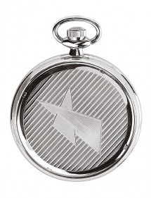 LAVAL pocket watch, chrome with Arabic numerals and minute display