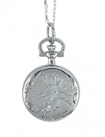 Women's flower pendant watch with chain