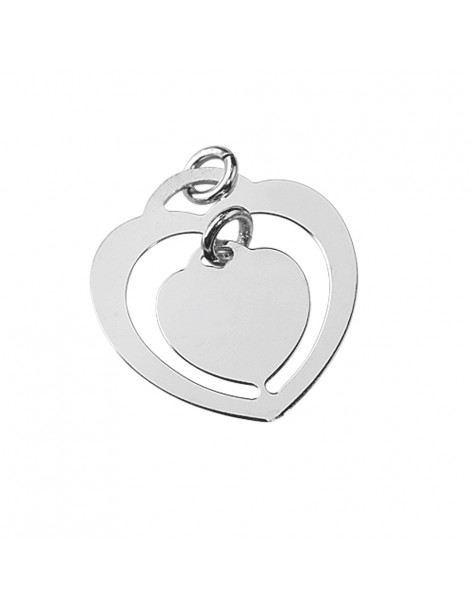 Heart shape pendant inlaid with another solid silver heart 3160798 Laval 1878 24,90 €