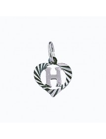 Pendentif en argent massif encerclé par un cœur ciselé - initiale H 886907 Laval 1878 9,90 €