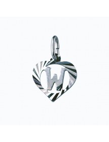 Sterling Silber Anhänger umkreist von einem gemeißelten Herzen - Initial W 886921 Laval 1878 9,90 €