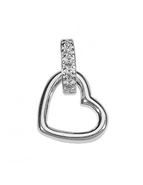 Pendentif petit cœur en argent massif et oxydes de zirconium 3160880 Laval 1878 19,90 €