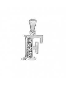 Pendentif en argent rhodié et oxydes de zirconium - Lettre F 31610349F Laval 1878 24,00 €