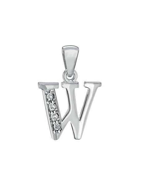 Pendentif en argent rhodié et oxydes de zirconium - Lettre W 31610349W Laval 1878 24,00 €