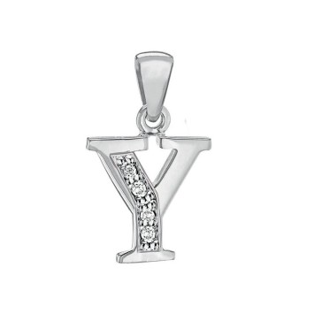 Pendentif en argent rhodié et oxydes de zirconium - Lettre Y 31610349Y Laval 1878 24,00 €