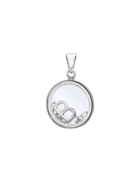 Pendentif lettre dans un rond avec des oxydes de zirconium - Lettre B 31610350B Laval 1878 36,00 €