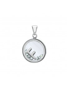 Pendentif lettre dans un rond avec des oxydes de zirconium - Lettre F 31610350F Laval 1878 36,00 €