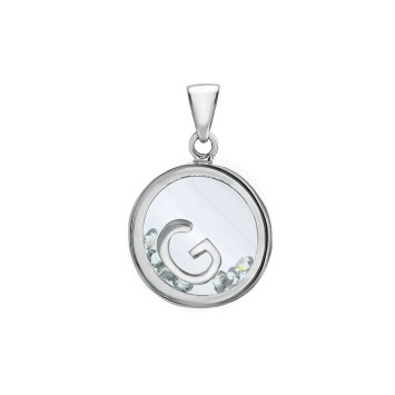 Pendentif lettre dans un rond avec des oxydes de zirconium - Lettre G 31610350G Laval 1878 36,00 €