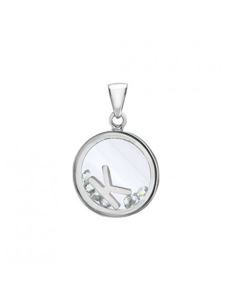 Pendentif lettre dans un rond avec des oxydes de zirconium - Lettre K 31610350K Laval 1878 36,00 €