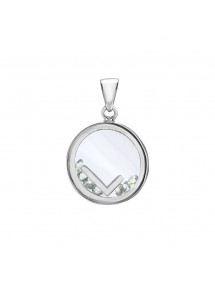 Pendentif lettre dans un rond avec des oxydes de zirconium - Lettre L 31610350L Laval 1878 36,00 €