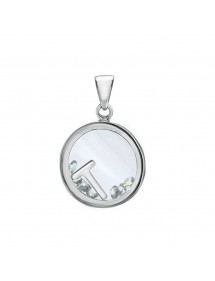 Pendentif lettre dans un rond avec des oxydes de zirconium - Lettre T 31610350T Laval 1878 36,00 €