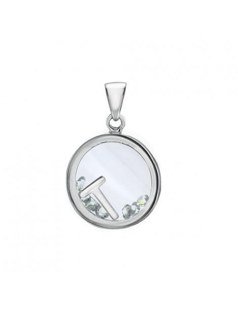 Pendentif lettre dans un rond avec des oxydes de zirconium - Lettre T 31610350T Laval 1878 36,00 €