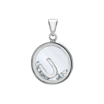 Letter pendant in a round with zirconium oxides - Letter U 31610350U Laval 1878 36,00 €