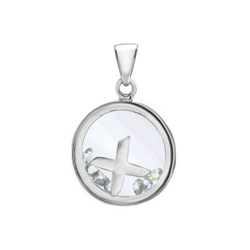 Pendentif lettre dans un rond avec des oxydes de zirconium - Lettre X 31610350X Laval 1878 36,00 €