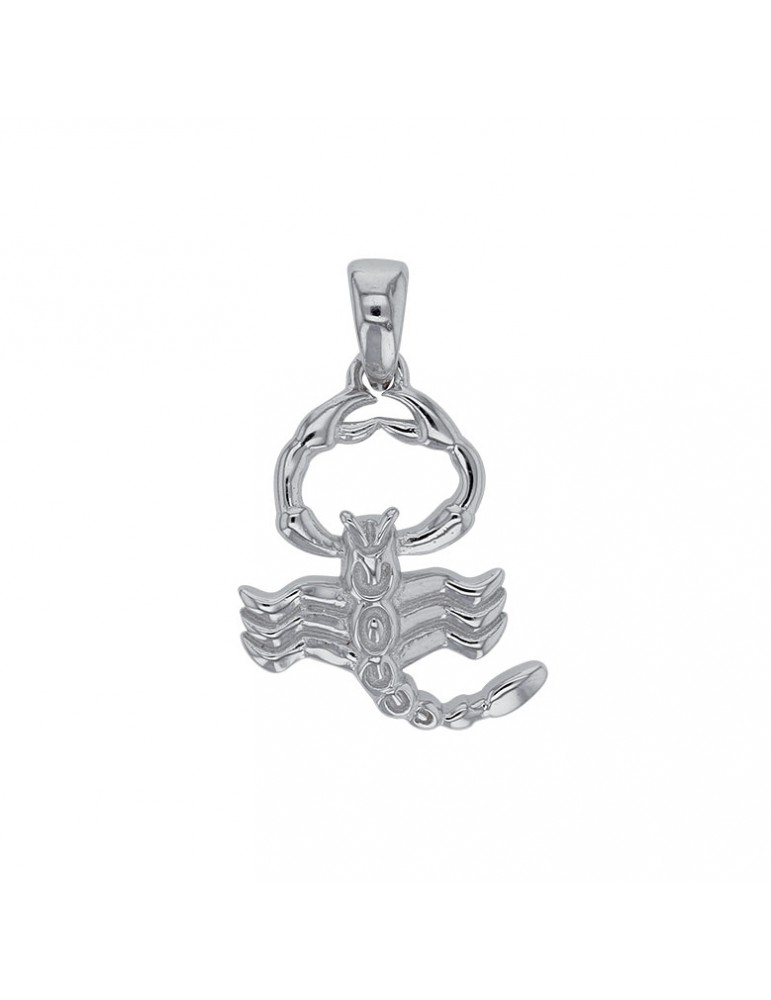 Pendant Zodiac sign Scorpio rhodium silver