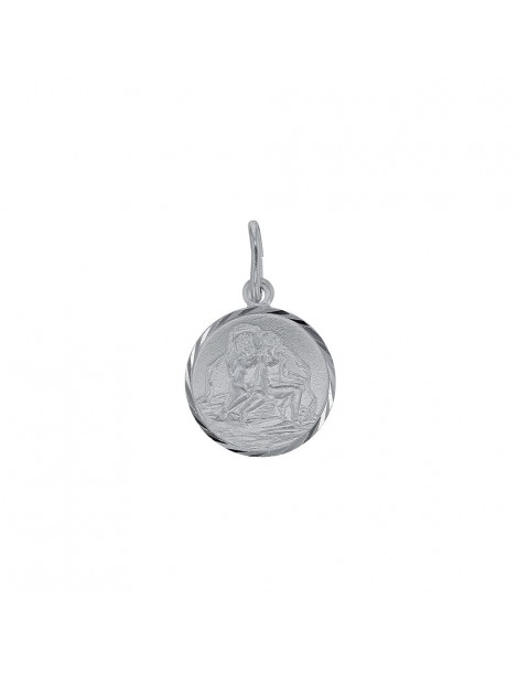 Ciondolo Segno zodiacale Gemelli striati d'argento rotonda rodio 31610372 Laval 1878 19,90 €
