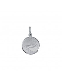 Pendant Zodiac sign Pisces streaked round rhodium silver 31610381 Laval 1878 19,90 €