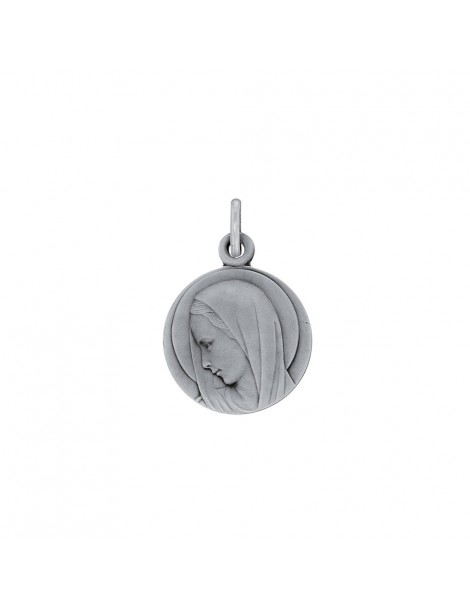 Virgin Mary round medal in rhodium silver 31610402 Laval 1878 49,50 €