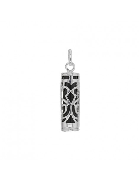 Tiki Onyx pendant symbol of Strength in rhodium silver 316112 Laval 1878 34,90 €